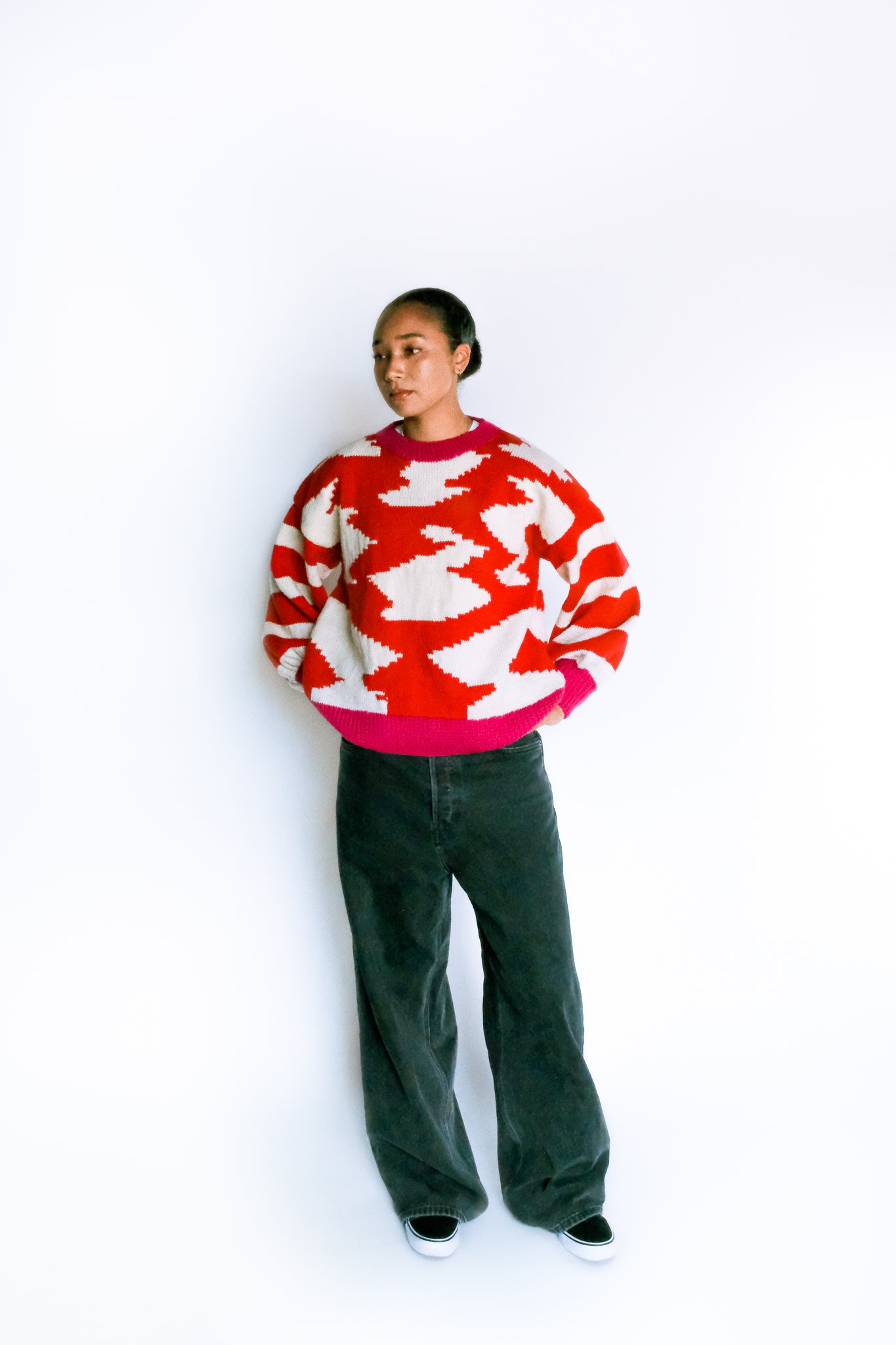 Berry Fusion High Neck Sweater
