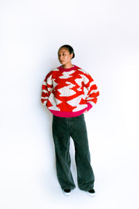 Berry Fusion High Neck Sweater