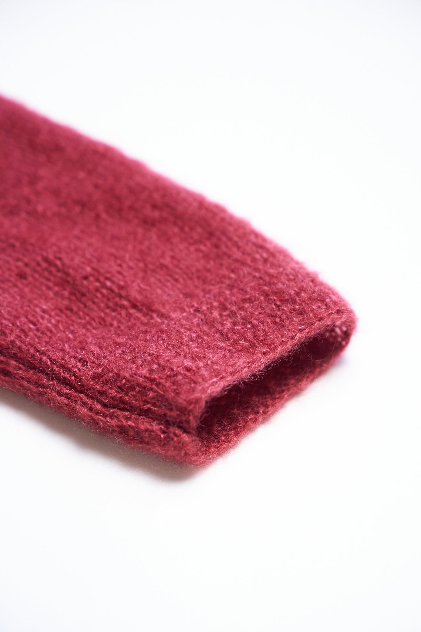 The Mohair Bow Cardigan in Maroon