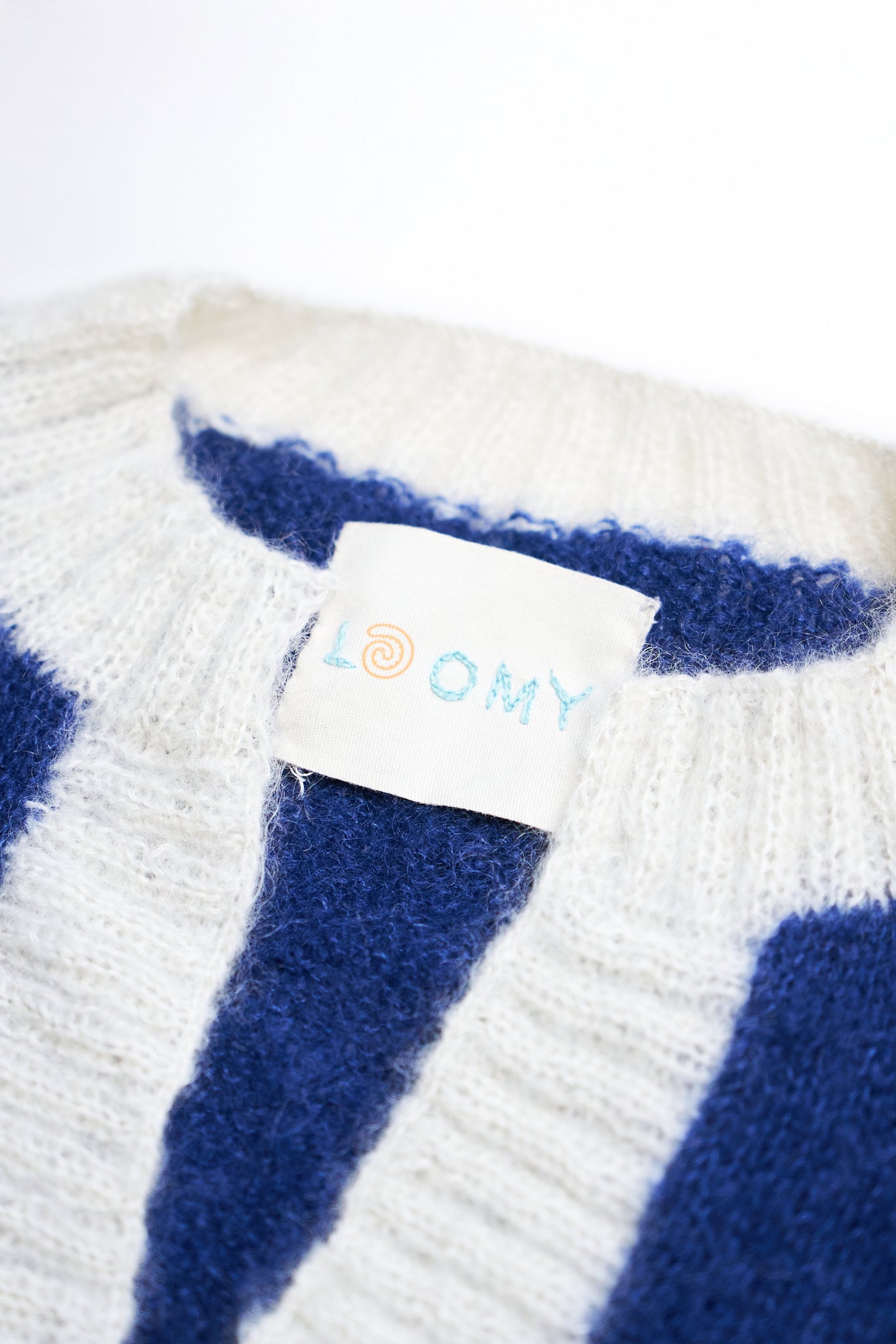 Mohair V-Neck Sweater in Sapphire