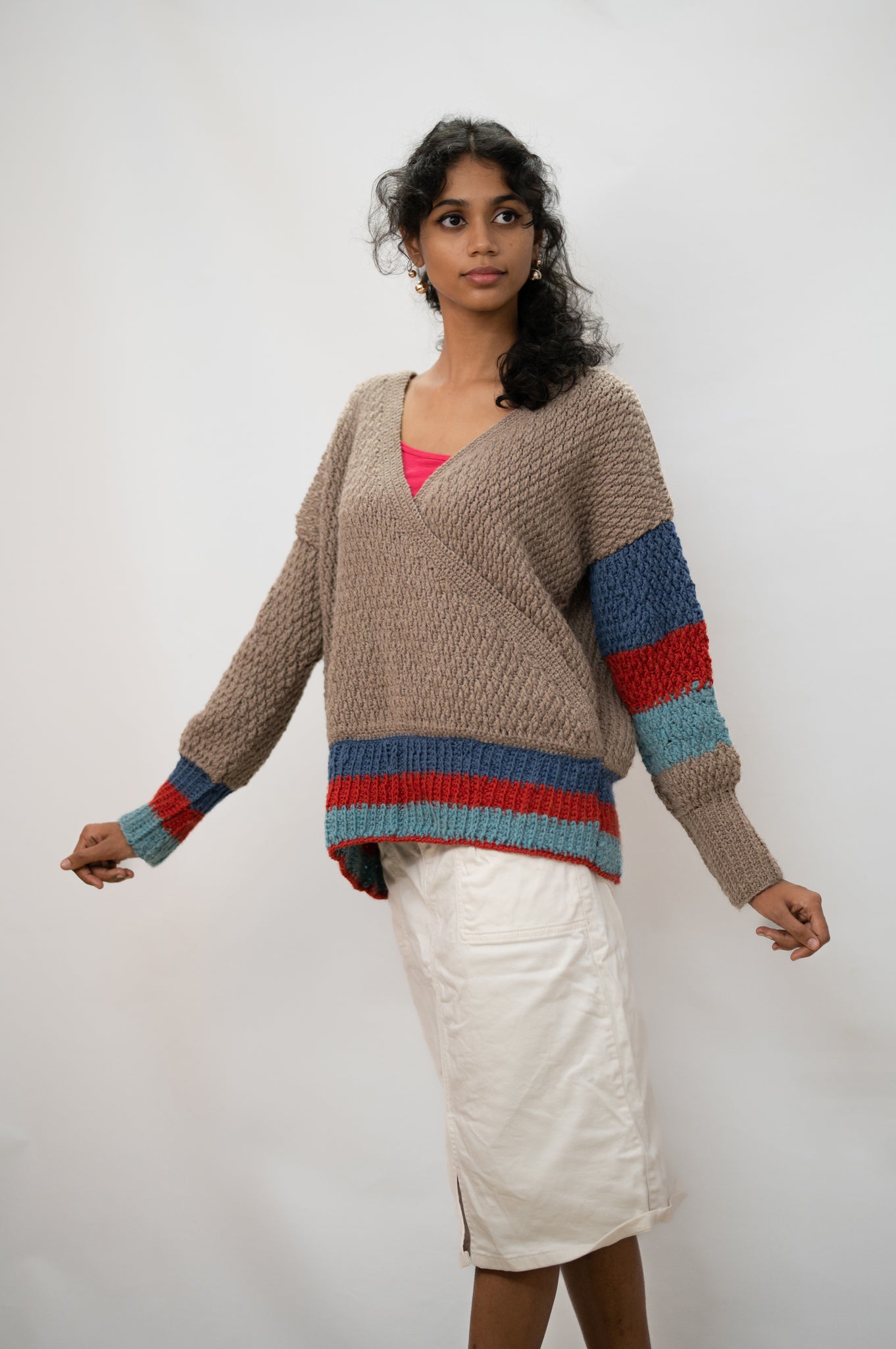 "Jaisalmer" dune mirage merino cardigan